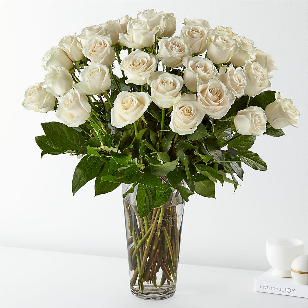 Long Stem White Rose Bouquet – PARKER'S FLORIST, Madison AL