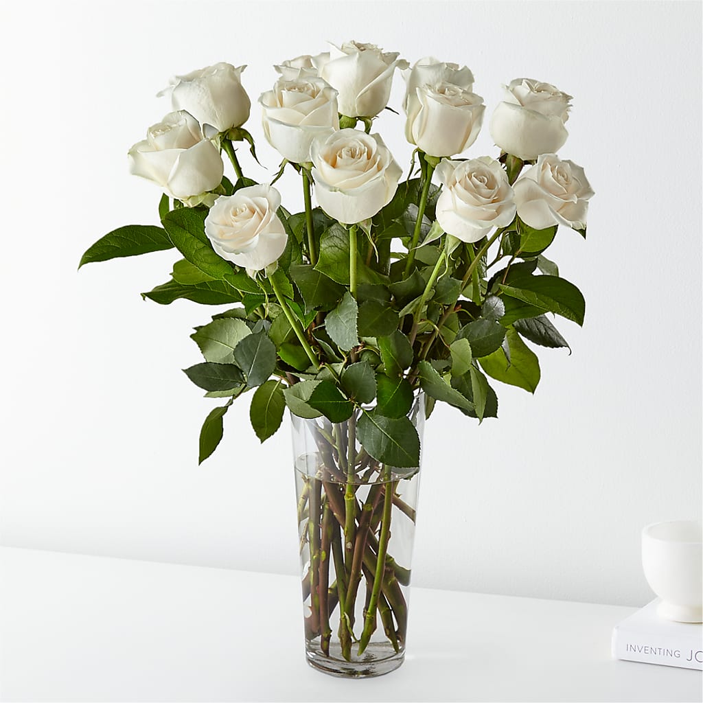 Long Stem White Rose Bouquet – PARKER'S FLORIST, Madison AL