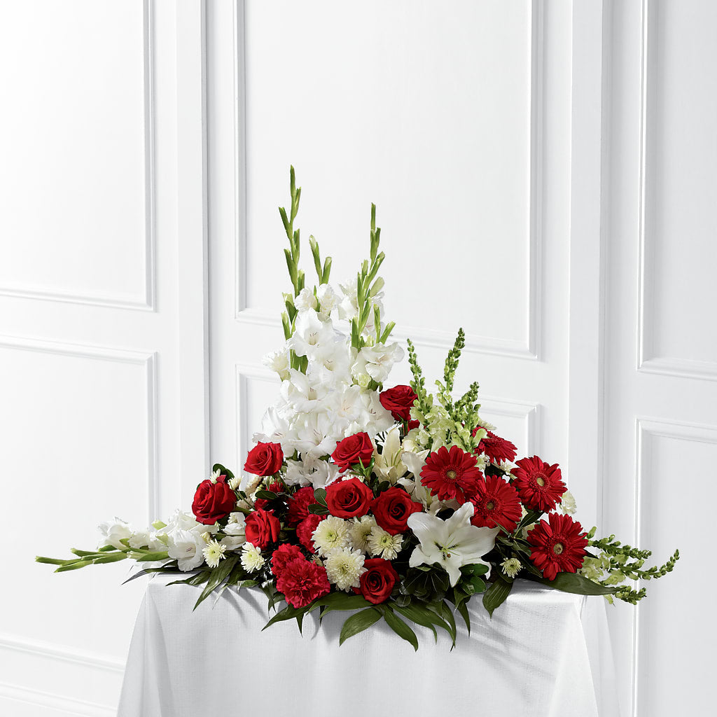 Crimson & White Arrangement – PARKER'S FLORIST, Madison AL