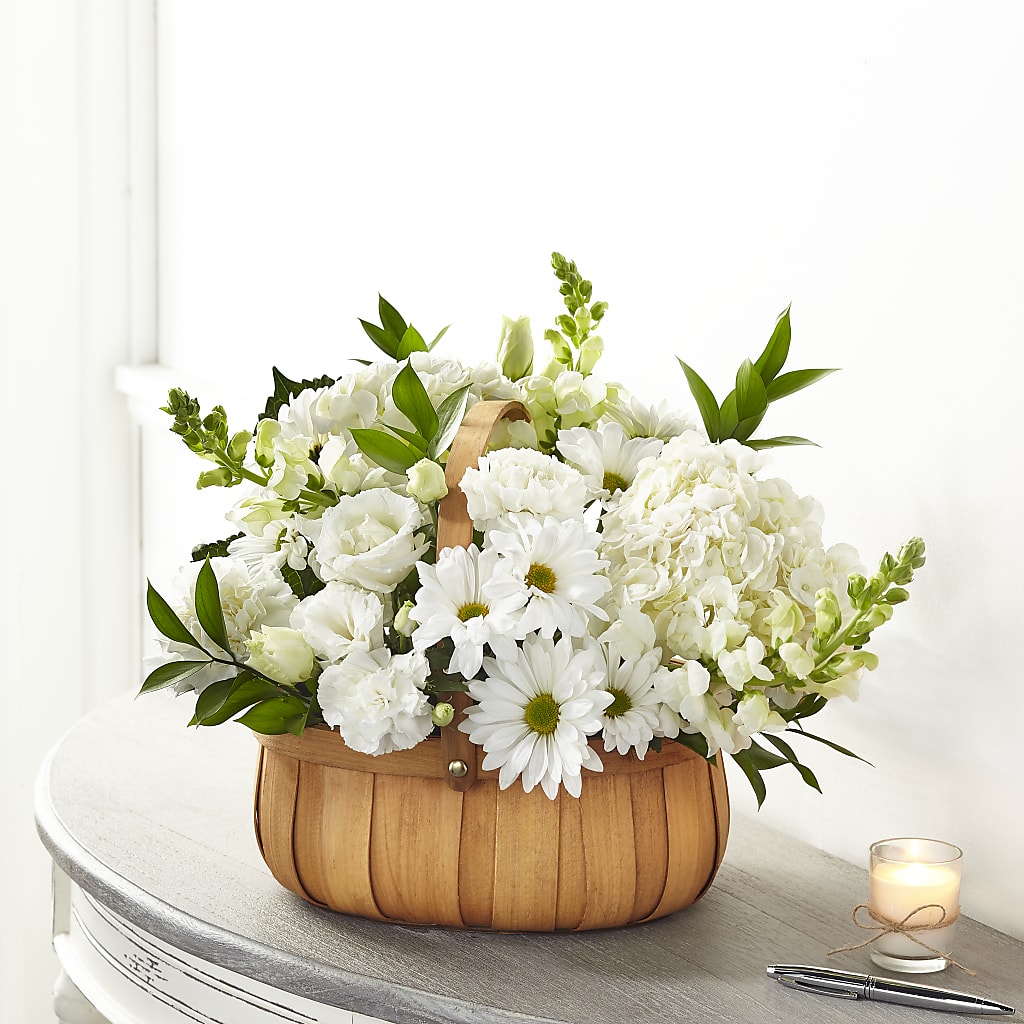 Pure Ivory Basket – PARKER'S FLORIST, Madison AL