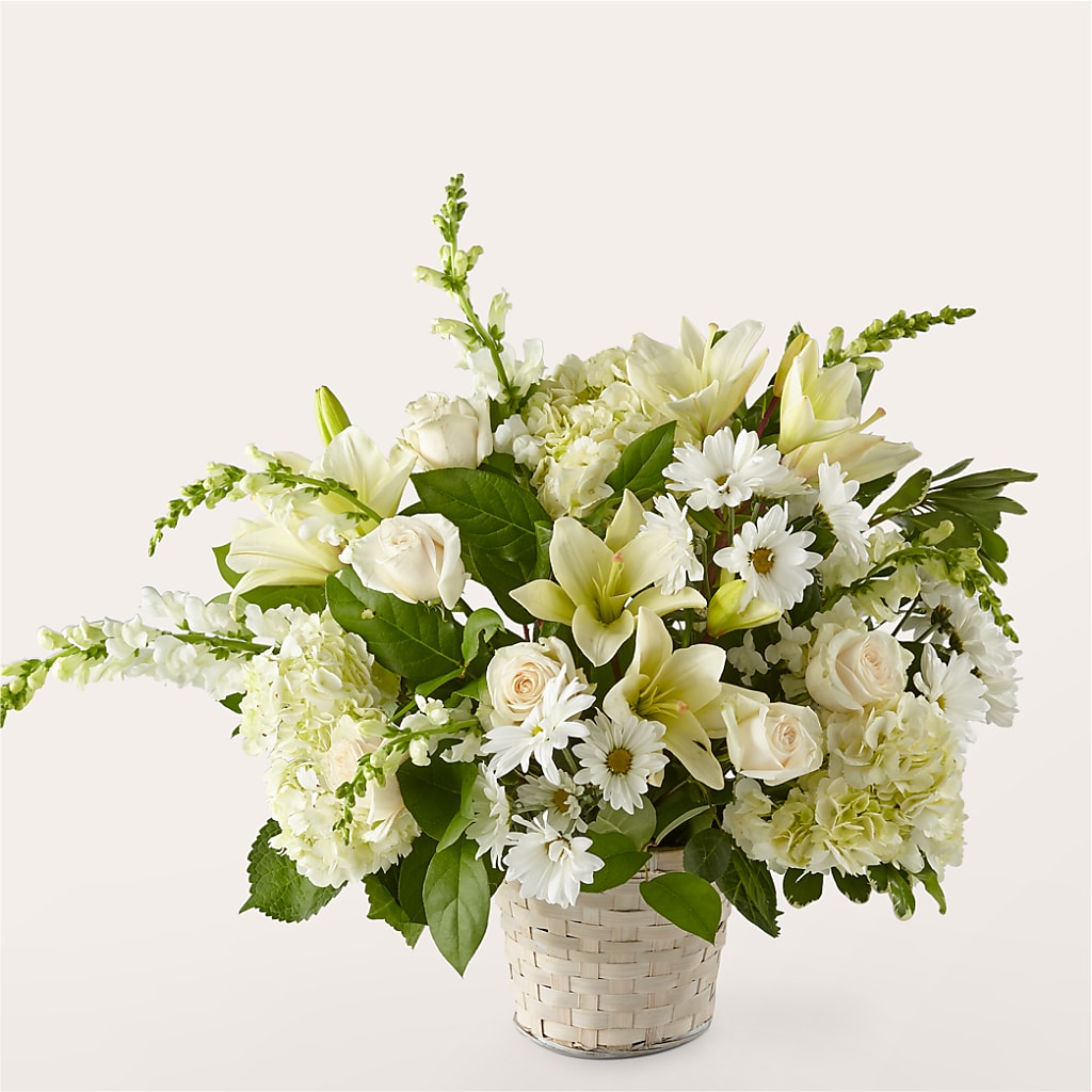 Ivory Elegance Floral Basket – PARKER'S FLORIST, Madison AL