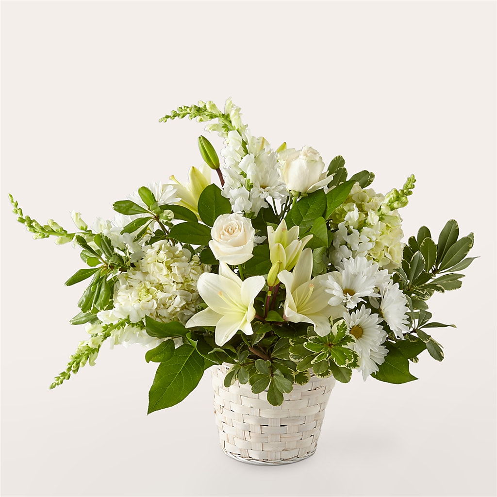 Ivory Elegance Floral Basket – PARKER'S FLORIST, Madison AL
