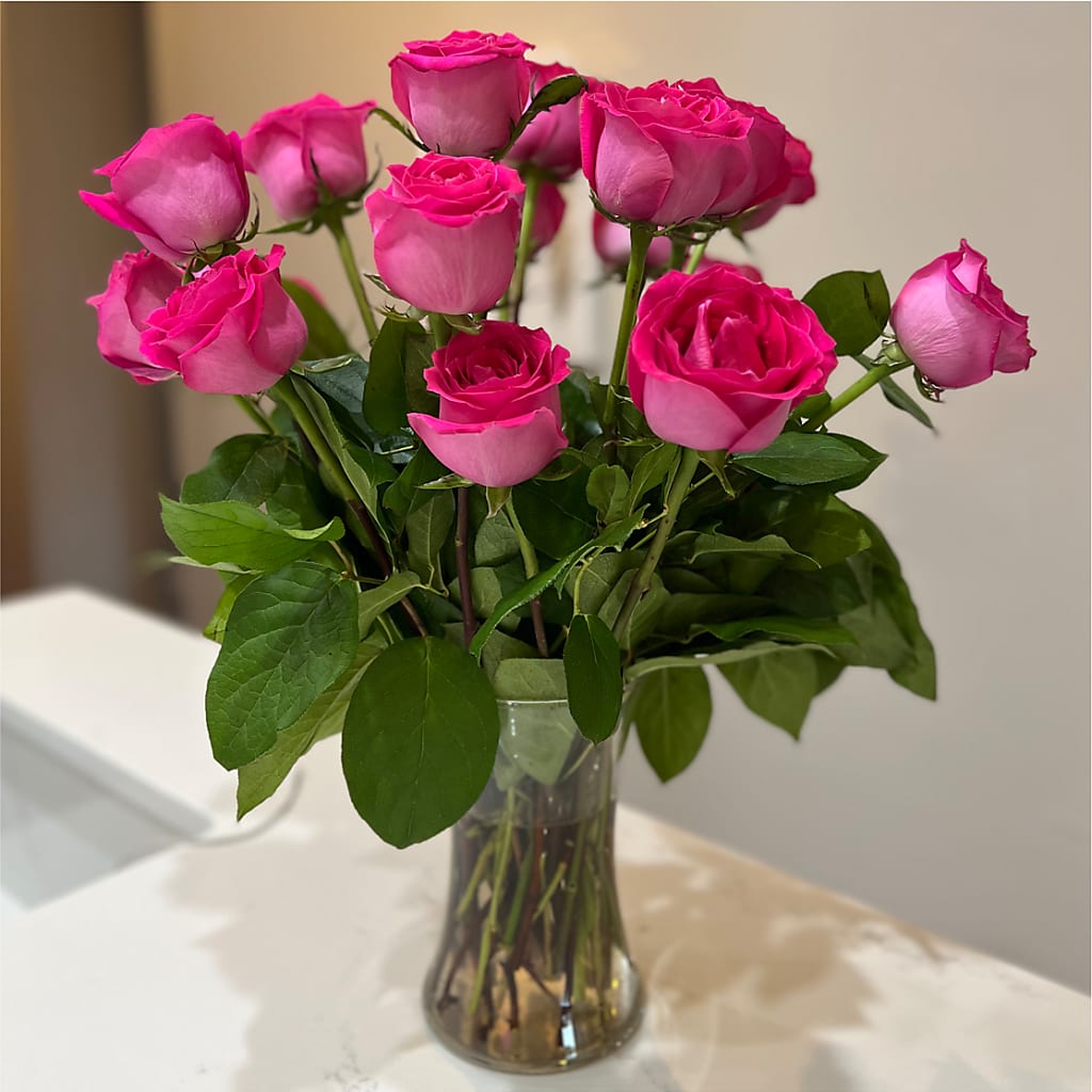 Long Stem Pink Rose Bouquet – PARKER'S FLORIST, Madison AL