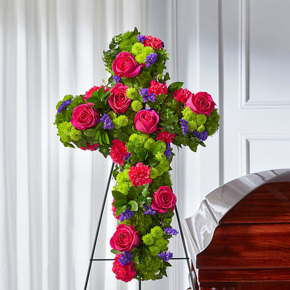 Tribute Rose Floral Cross – PARKER'S FLORIST, Madison AL