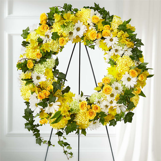 Golden Remembrance Wreath – PARKER'S FLORIST, Madison AL