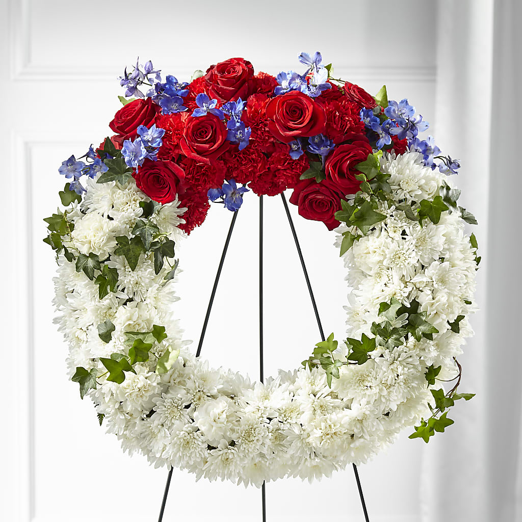 Patriotic Passion Wreath – PARKER'S FLORIST, Madison AL