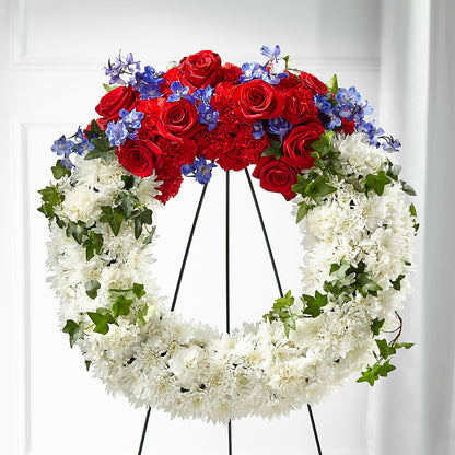 Patriotic Passion Wreath – PARKER'S FLORIST, Madison AL