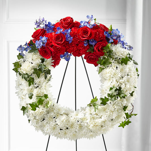 Patriotic Passion Wreath – PARKER'S FLORIST, Madison AL
