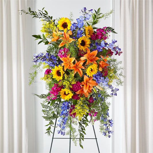 Sunlit Memories Standing Spray (Standard) – PARKER'S FLORIST, Madison AL