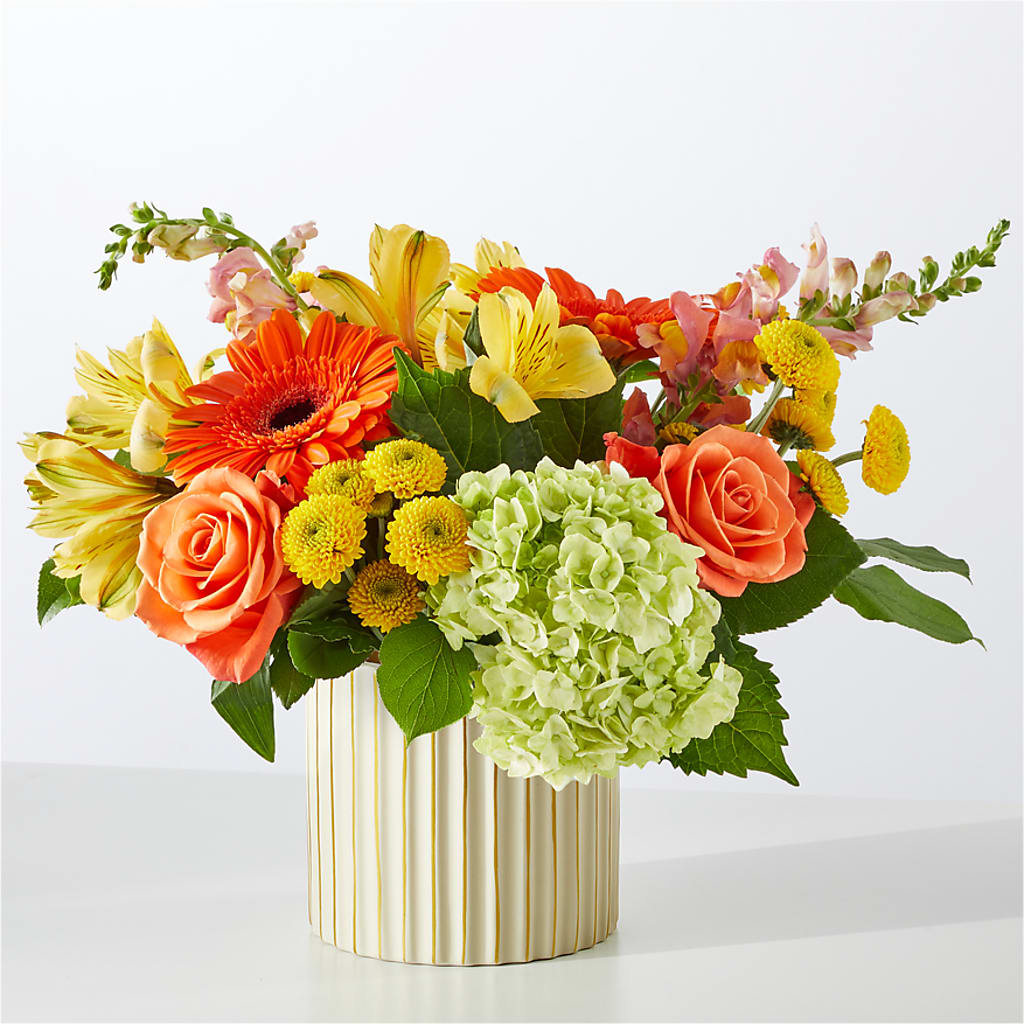 Autumn Sunshine Bouquet with Ivory Vase – PARKER'S FLORIST, Madison AL