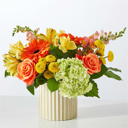 Autumn Sunshine Bouquet with Ivory Vase – PARKER'S FLORIST, Madison AL