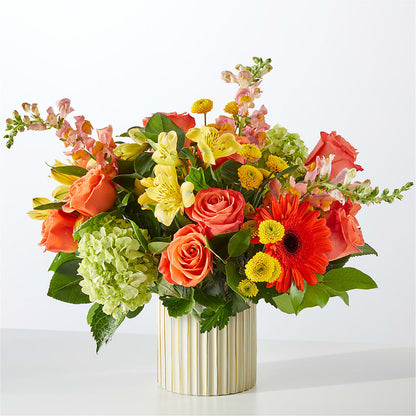 Autumn Sunshine Bouquet with Ivory Vase – PARKER'S FLORIST, Madison AL