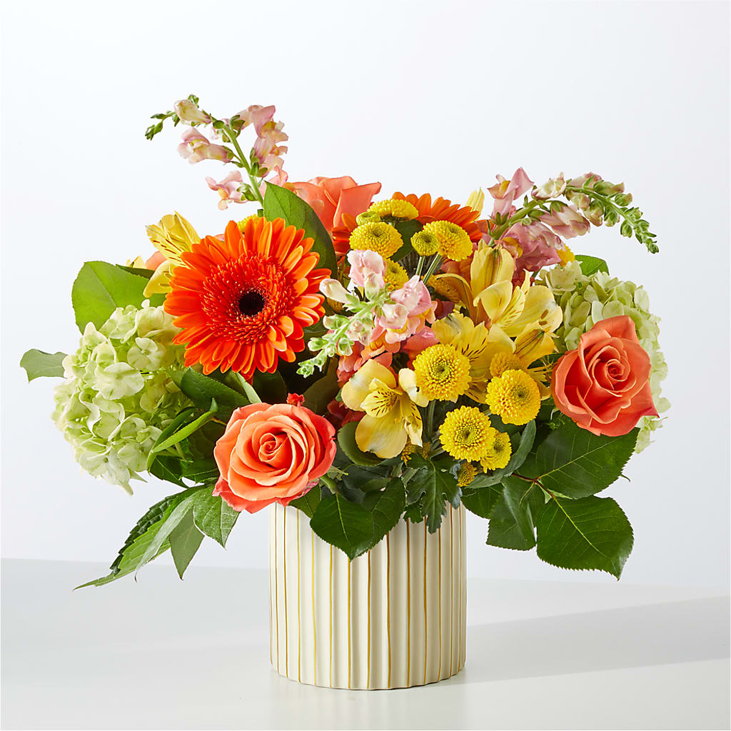 Autumn Sunshine Bouquet with Ivory Vase – PARKER'S FLORIST, Madison AL