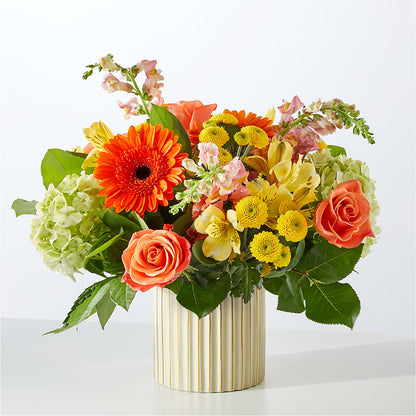 Autumn Sunshine Bouquet with Ivory Vase – PARKER'S FLORIST, Madison AL