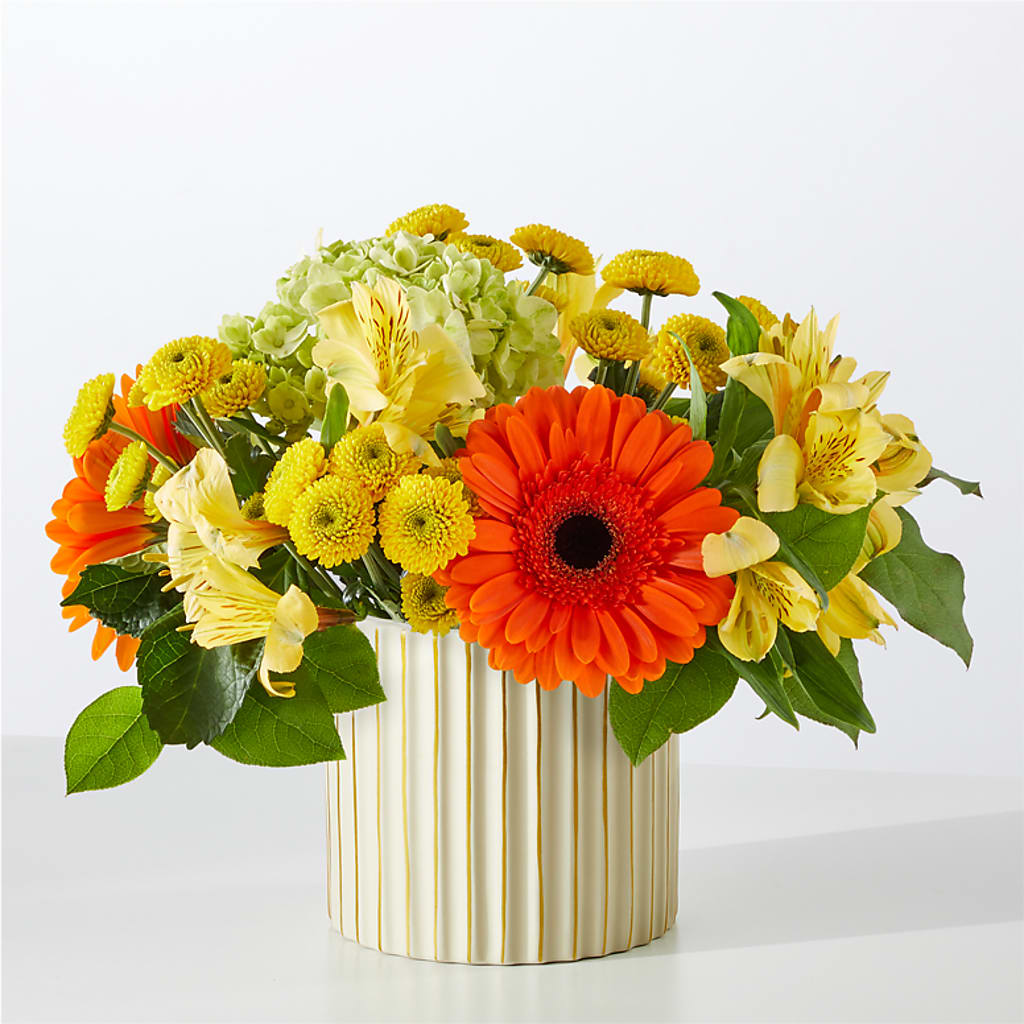 Autumn Sunshine Bouquet with Ivory Vase – PARKER'S FLORIST, Madison AL