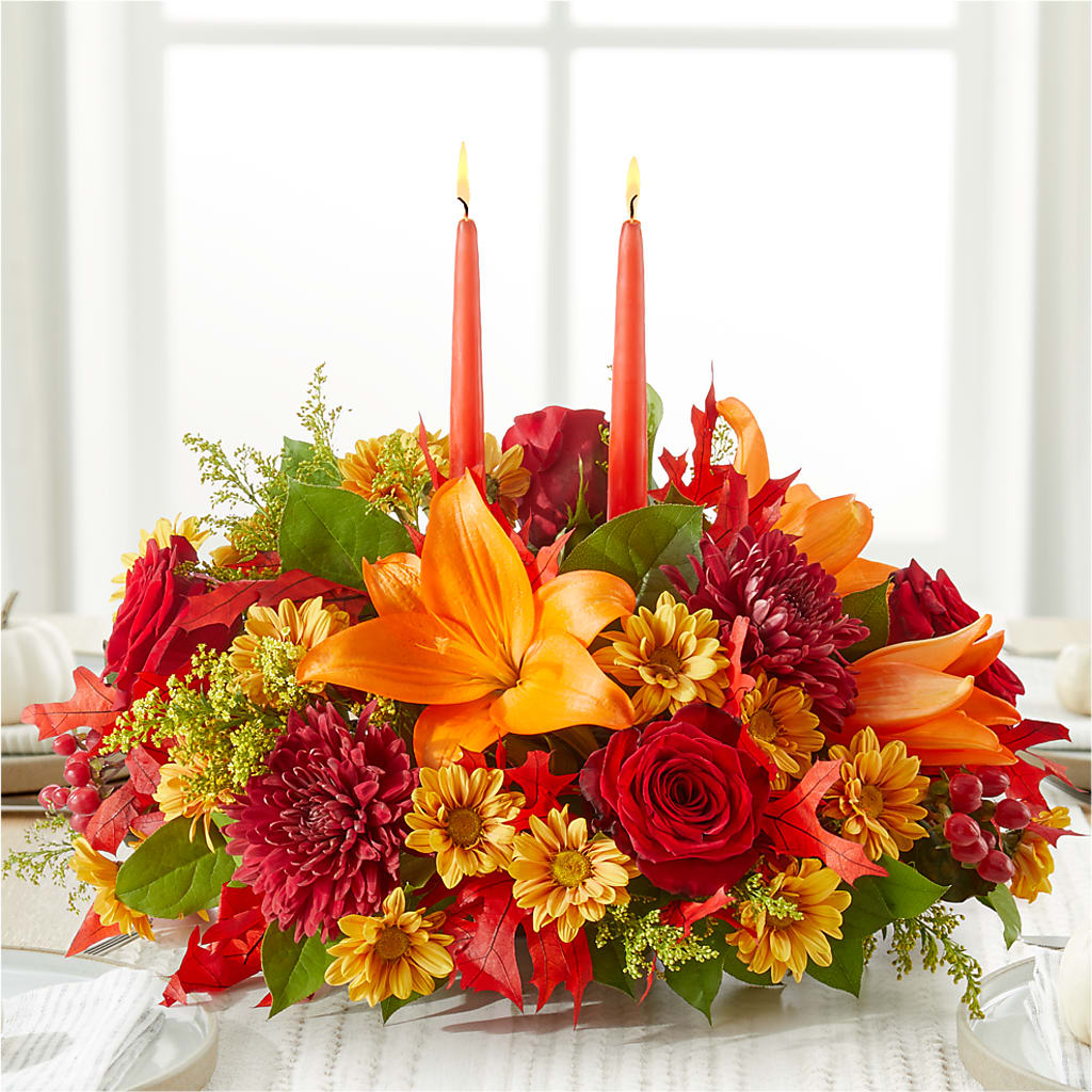 Autumn's Embrace Centerpiece – PARKER'S FLORIST, Madison AL