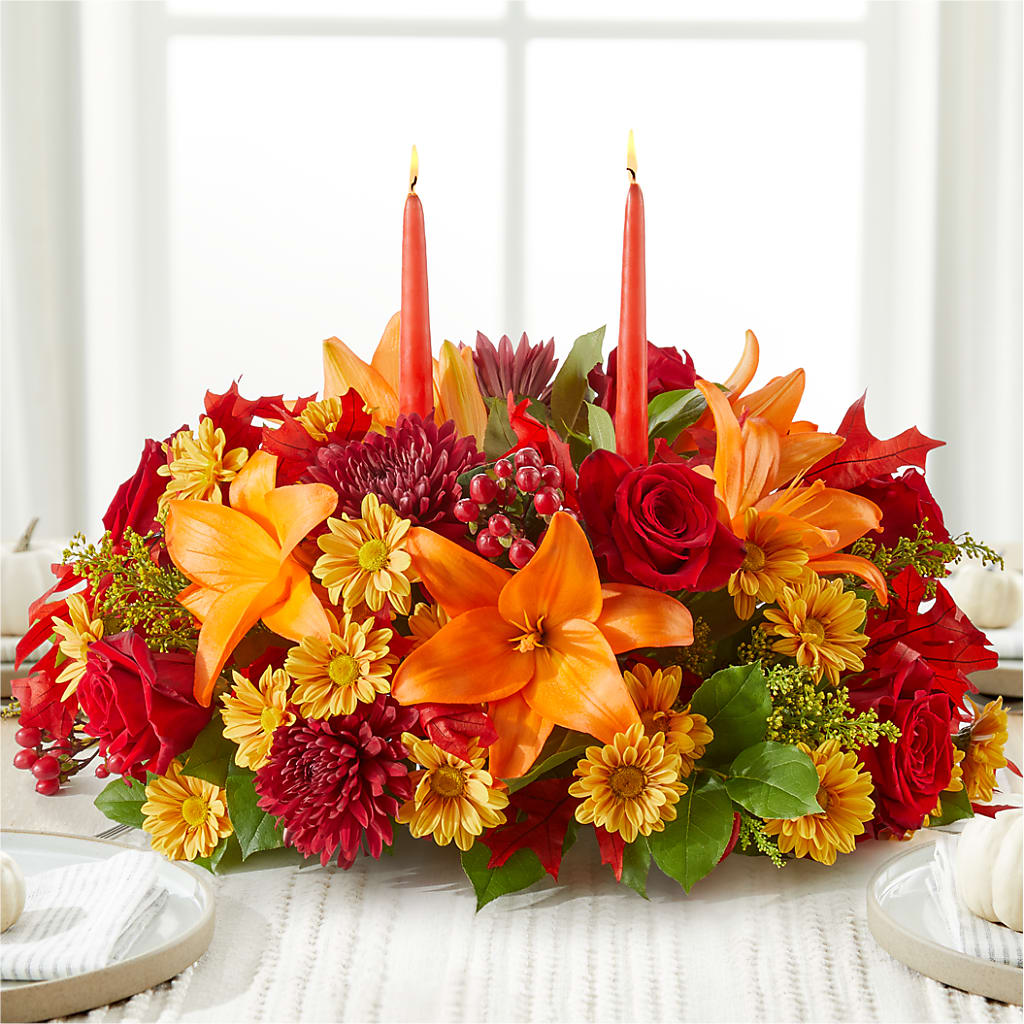 Autumn's Embrace Centerpiece – PARKER'S FLORIST, Madison AL
